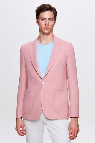 Twn Slim Fit Gül Kurusu Armürlü Uçan Blazer Kumaş Ceket 4ef04zb024092 Gül Kurusu