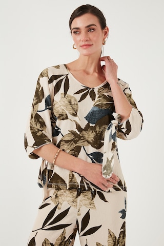 Lela Desenli Regular Fit Truvakar Kol V Yaka Alt-Üst Bayan Takım 5865357 Yeşil