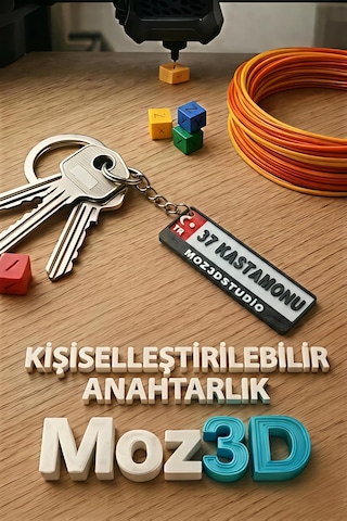 Kişiye Özel Kırmızı Plaka Anahtarlık