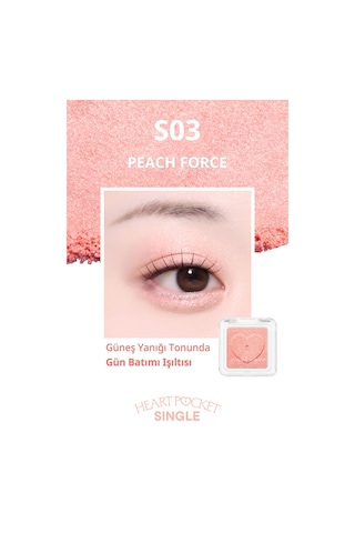 Perıpera Heart Pocket Single S03 Peach Force