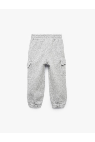 Koton Kargo Cep Detaylı Beli Lastikli Şardonlu Jogger Eşofman Altı Gri 7wmb40061tk
