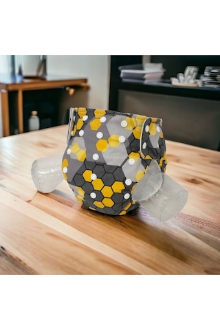 Baby Ybb Yıkanabilir Bebek Bezi Petek Desen Çıt Çıtlı 3kg-12kg Standart