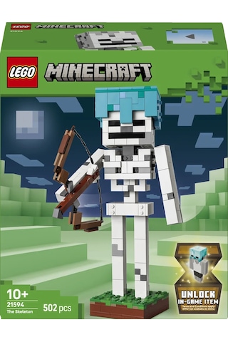 LEGO® Minecraft® İskelet 21594 - 10 Yaş ve Üzeri Çocuklar için Aksesuarlar İçeren Yaratıcı Oyuncak Yapım Seti (502 Parça)