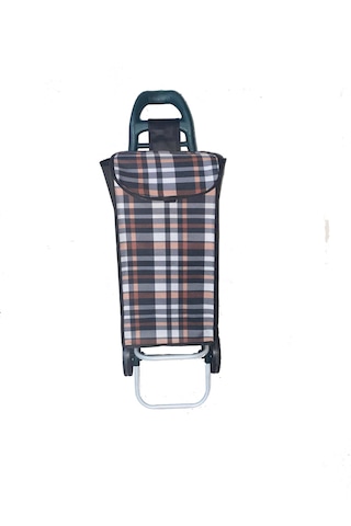 Tekerlekli Pazar Arabası Ve Çantası, Pazar Sepeti - Turuncu Siyah