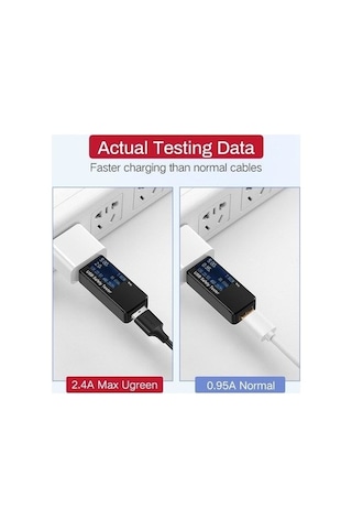 Hızlı Şarj İçin 1 Metre Micro Usb Kablosu, Siyah Renk Seçeneği