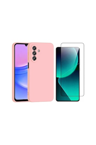 Vendas Samsung Galaxy Uyumlu  A37 Kılıf Zore Mara Lansman Kapak + Cam Ekran Koruyucu Pembe