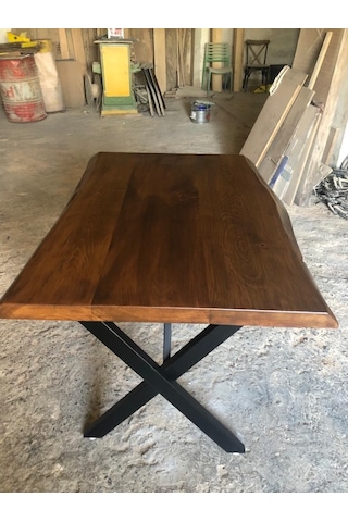Bintaşmobilya Kütük Masa Imalatı 120X80.Cm