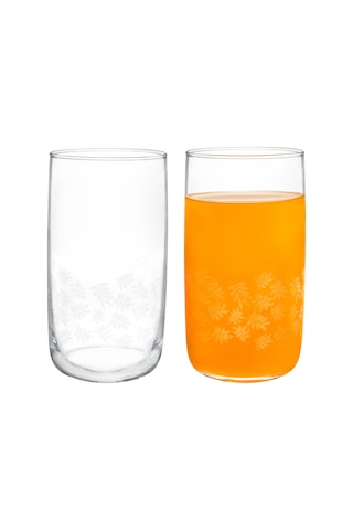 Madame Coco Musette White Leaves 4'Lü Meşrubat Bardağı Seti 365 ML