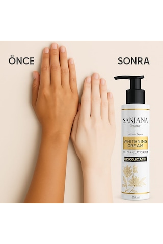 Sanjana Beauty Cilt Beyazlatıcı Glikolik Asit İçerikli Aydınlatıcı Krem 150 ML Sanjana Beauty Cilt Beyazlatıcı Glikolik Asit İçerikli Aydınlatıcı Krem 150 ML