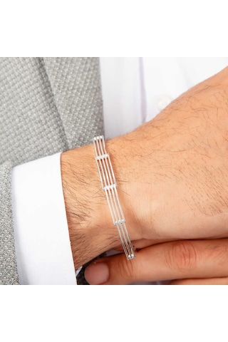 Blackcraft 925 Ayar Gümüş Parçalı Erkek Bileklik Bc-01c3fb Renkli