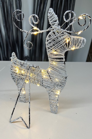 Led Işıklı Geyik Ferforje Gün Işığı