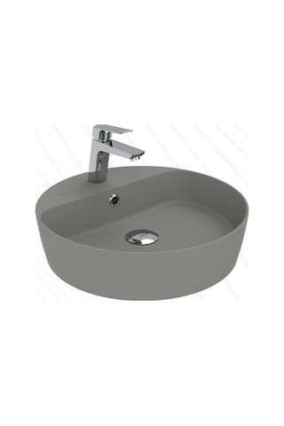 Creavit Loop LP146-00CG00E Masa Üstü Çanak Lavabo Extra Cool Grey 45 CM