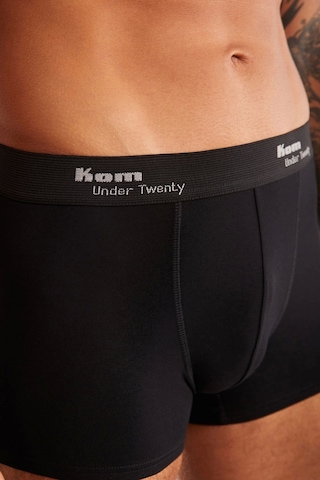Kom Tight Pamuklu 2'li Erkek Boxer - Siyah Black