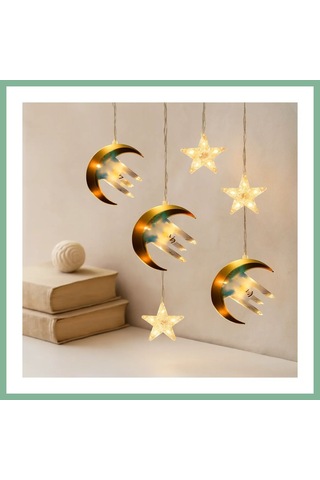 Bşkvirgo Ramazan Led Perde Lamba 3m Fişli Eklemeli Hilal Cami Yıldız Bsk2026