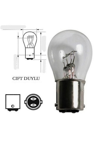 Stop - Sinyal Ampülü 12v 21/5w Çift Duy Düz Tırnaklı