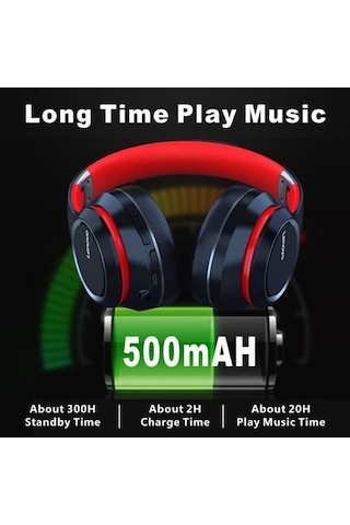 Hd200 Kablosuz Bluetooth 5.0 Kulak Üstü Kulaklık Siyah