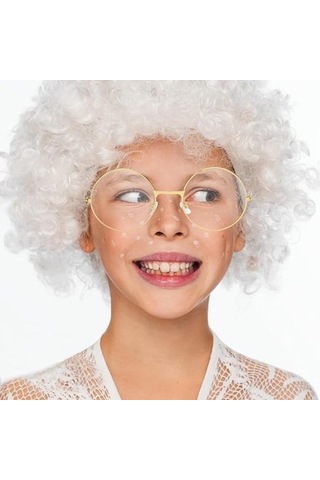 John Lennon Tarzı Gold Çerçeveli Şeffaf Gözlük Tdrtr