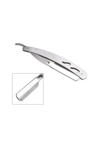 Mufunye Berberler Ve Kuaförler İçin Paslanmaz Çelik Katlanabilir Tıraş Bıçağı - 21,5 Cm