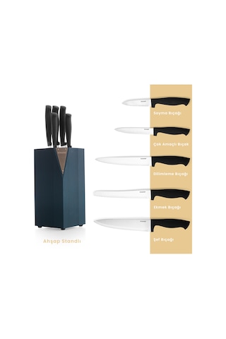 Schafer Solide Bıçak Seti 6 Parça-yeşil