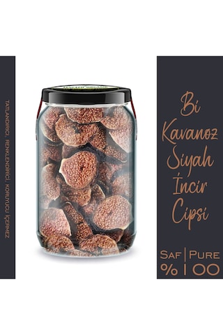 İncir Cips Siyah İcir Cipsi Bi Kavanoz 660 Cc. Cam Kavanozda Katkısız Kara İncir Kurusu Fig Chips Diğer