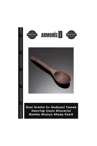 Özel Üretim Ev Hediyesi Yemek Hazırlığı Çeyiz Alışverişi Bambu Akasya Ahşap Kaşık Çok Renkli