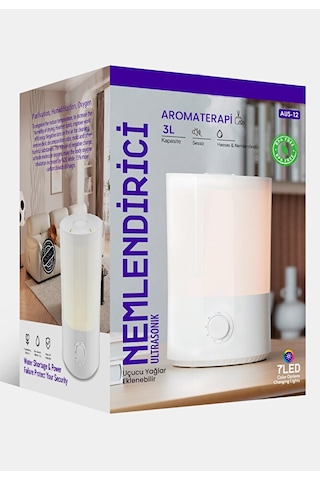 3 Litre Ultrasonik Oda Hava Nemlendirici 7 Renk Ledli Aromatera