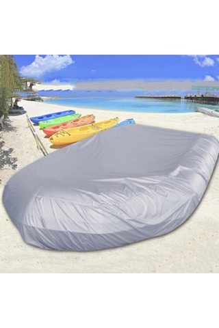 Su Geçirmez Toz Geçirmez Ve Uv Korumalı Şişme Lastik Bot Koruyucu Kapak Kayık Kılıfı, : 230x94x46cm Gri