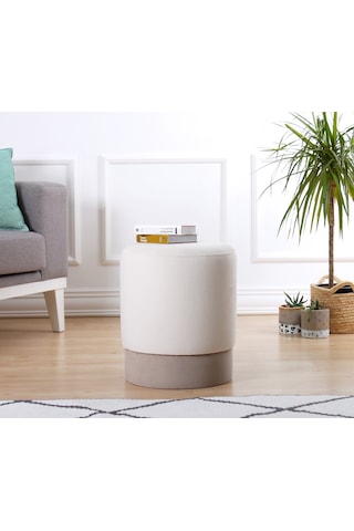 Lorencehome Lorence Home / Ropp Puf - Krem