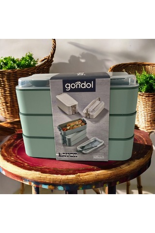 3 Katlı Sefer Tası Çok Renkli