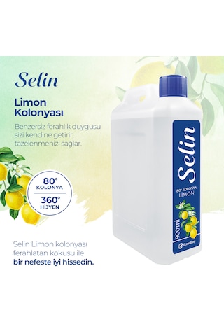 Selin Limon Kolonyası 900 ML + Manolya Esintisi Sprey Kolonya 100 ML