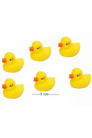 Vinil Ördek 6 Adet Sesli Banyo Oyuncağı Seti Ördek Kardeşler