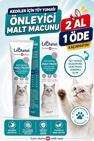 Kedi Tüy Yumağı Önleyici Malt Kedi Tüyü Döküm Dökülmesi Önleyici Engelleyici Kedi Maltı - 100 Gr