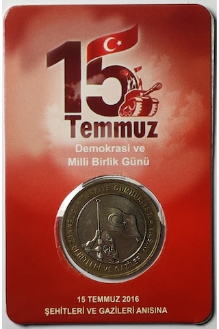 6 'lı Hatıra 1 Lira Para Kiti Seti, Ayasofya, Antep, Çanakkale, 15 Temmuz, 2'li Büyük Taarruz Çil