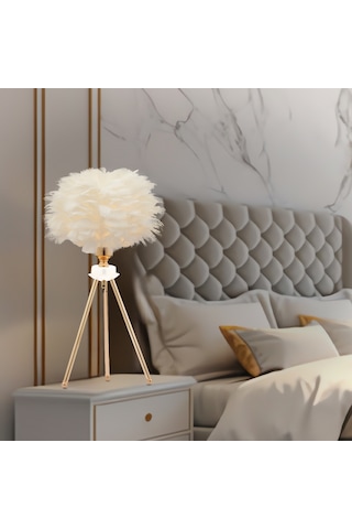 Belinay Gold Abajur Masa Lambası Modern Tasarım -yatak Odası-salon Abajur