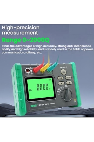 Duoyı Dy4100a Dijital Toprak Direnci Ölçer Toprak Megeri