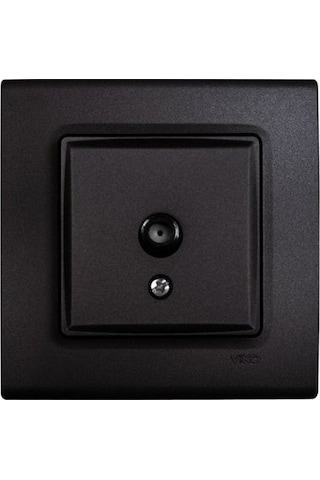 Viko Linnera Life Gece Siyahı Uydu Prizi F Konnektörlü Sonlu Çerçevesiz - 90444096