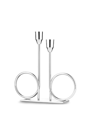 Jumbo Alula Stand Şamdan Silver Diğer