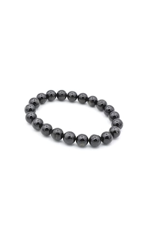 Murty99 Hakiki Doğal Hipersten Taşı Bileklik Hypersthene 8.5 MM Siyah