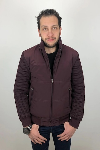 Marco Muratti Dmctekstil Erkek Mrc-637-001 Hakim Yaka Spor Kesim Normal Kalıp Kolları Çelik Örgü Kışlık Mont Bordo