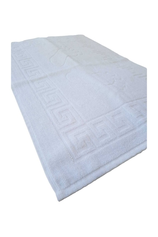 2 Li Ayak İzli Banyo Paspas 100 Pamuklu Ayak Havlusu 50x70 Cm Renkli