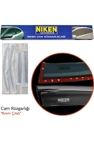 Niken Dacia Sandero 2022+ Kromlu Cam Rüzgarlığı 4 Lü