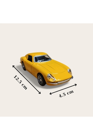 1966 Ferrari Sarı 275 Gtb Metal Diecast Çek Bırak Model Araba Diğer