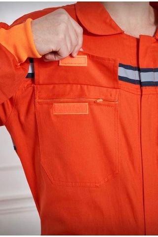 16/12 Gabardin Yazlık Tulum Turuncu