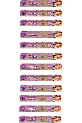 Parex Natura Ağartılmamış Hazır Kesim Pişirme Kağıdı 10’lu x 12 Adet
