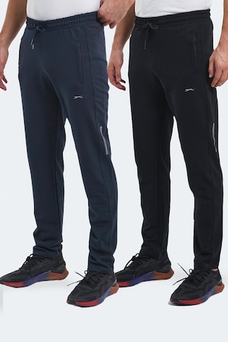 Slazenger Olıva 2 Li Set Erkek Siyah - Lacivert Eşofman Altı Siyah - Lacivert