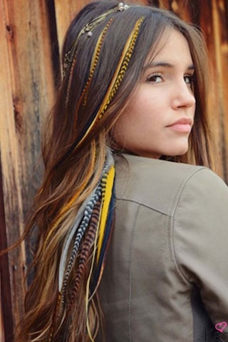 Prodiva Gerçek Sülün Tüyü.Saç Aksesuarı 14 Lü Karışık Renkler