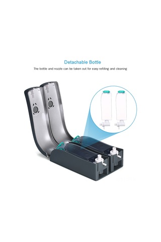 Xindoker Çift Başlı Duvar Sabunluk - Şampuan & Duş Jeli Dispanseri, 300ml, Deliksiz Montaj, Gri Cd-2049c Gri