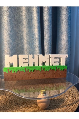 İsme Özel Minecraft Blok Dekor 6-7 Harf