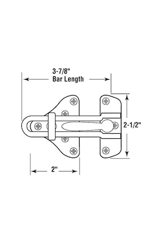 Defender Güvenlik U 11317 Swing Bar Kapı Koruyucu, Yüksek Güvenlikli Aux Kilidi, Klasik Bronz Kaplama, Tekli Paket