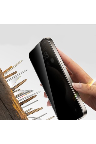 Apple Uyumlu iPhone 14 Zore 2.5d Oliv Privacy Temperli Cam Ekran Koruyucu + Kolay Uygulama Aparatı